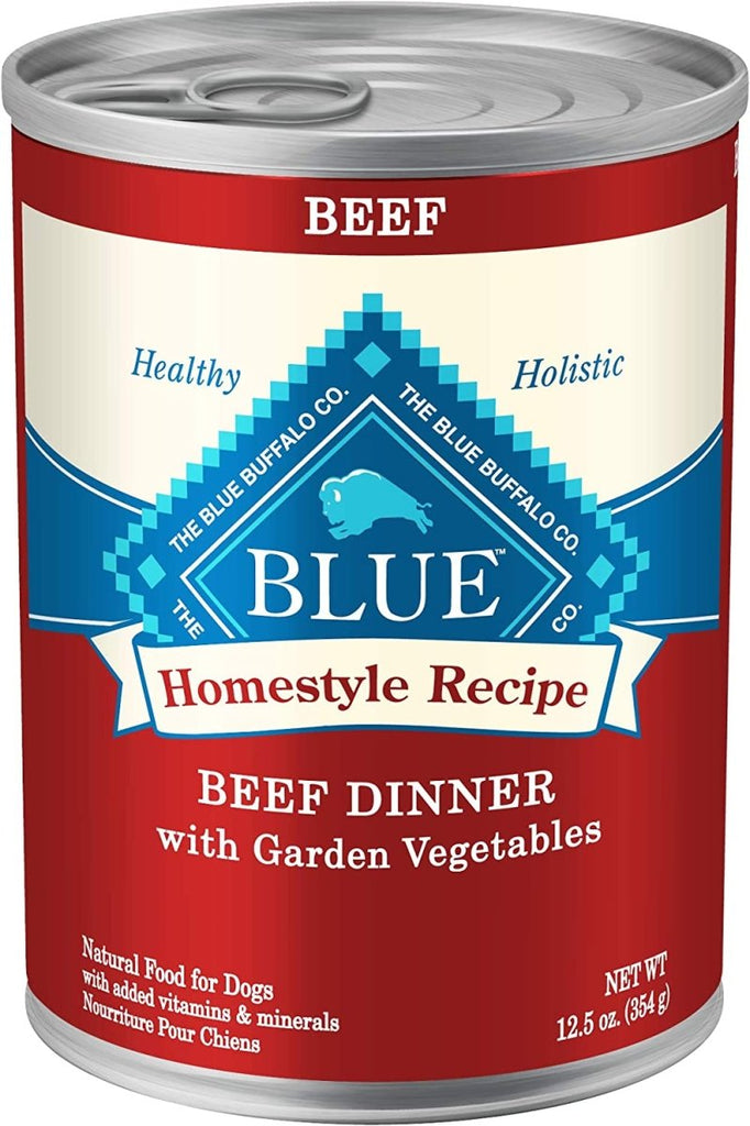 Blue Homestyle Recipe Beef Dinner with Garden Vegetables For Dogs