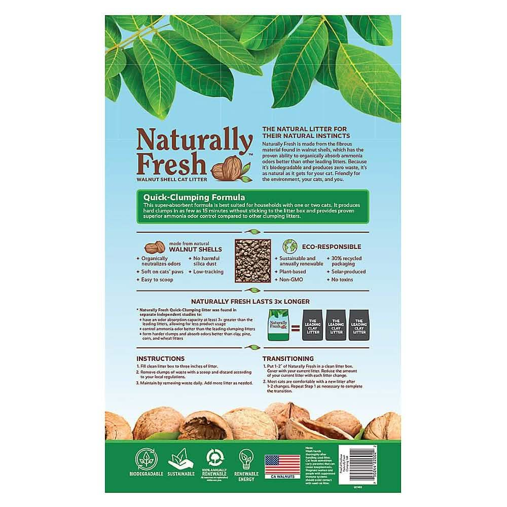 Naturally Fresh Cat Litter Quick Clumping All Natural Walnut Shell