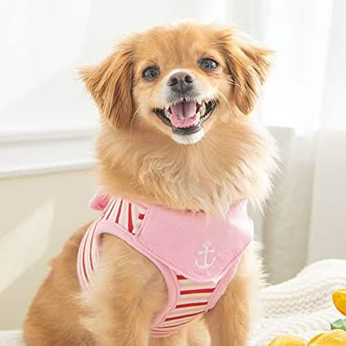 Puppia Medium Size Pink Seaman Dog Harness B