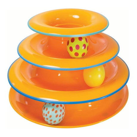 Petstages Tower Of Tracks - One-Size, Orange Cat Toy