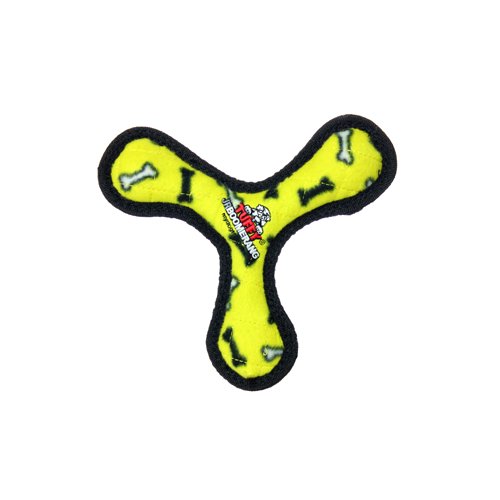 VIP Tuffy® Jr. Dog Toy Yellow Bone Boomerang