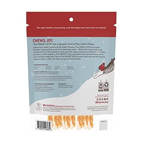 Earth Animal No-Hide Feast Dog Chew Treat for Large Dogs, 11-Inch, 2-Pack