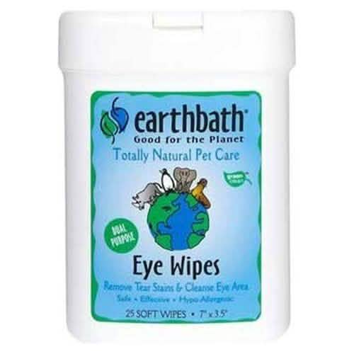 Earthbath Hypoallergenic Dog Eye Wipes, 25 Count Pack