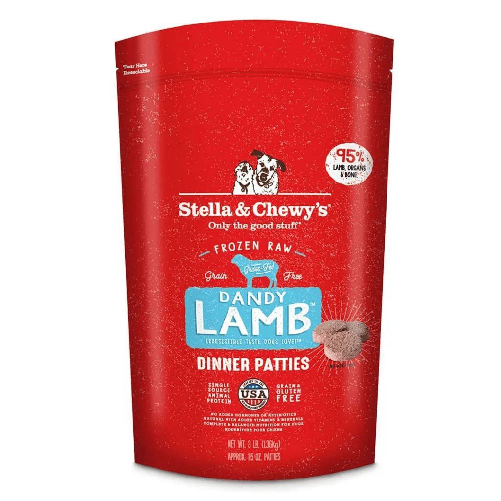 Stella & Chewy's Raw Frozen Dog Food Dandy Lamb Dinner Patties