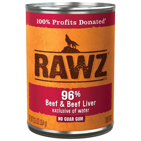 RAWZ 96% Beef & Beef Liver Dog Food