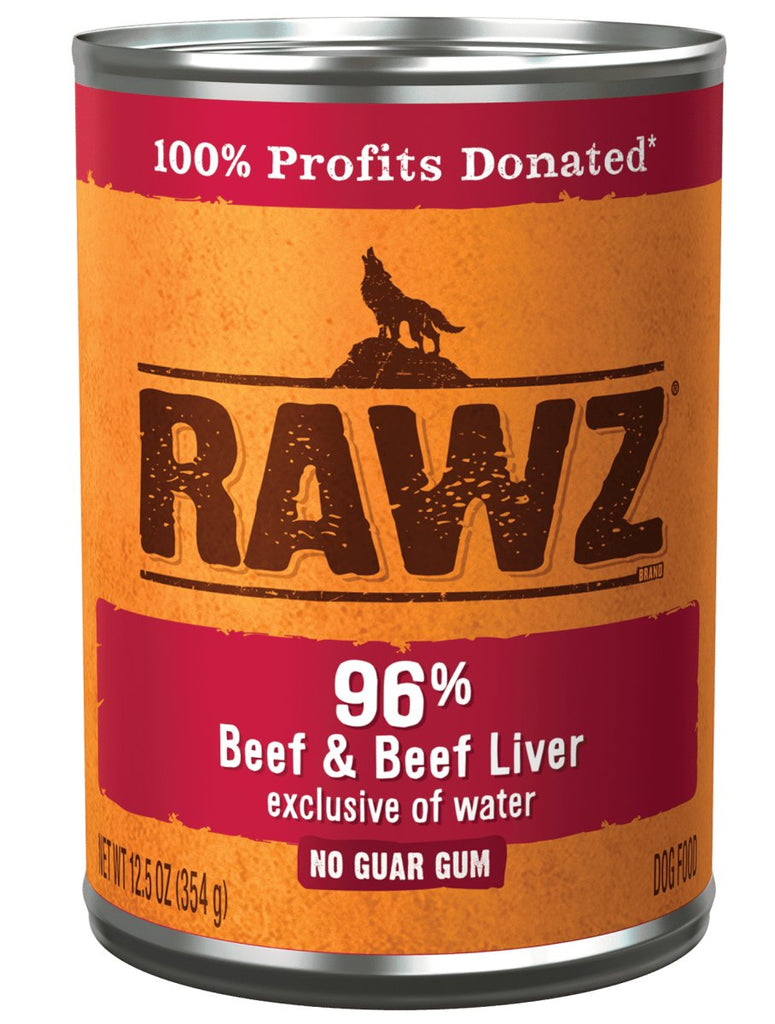 RAWZ 96% Beef & Beef Liver Dog Food