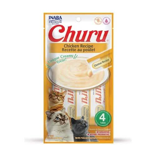 Inaba Cat Treat Churu Chicken Recipe 4 count