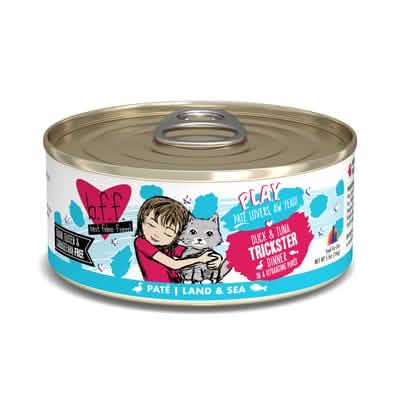 Weruva BFF Trickster Duck & Tuna Hydrating Puree for Cats, 5.5 Oz. Pack