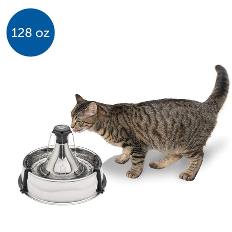 PetSafe Drinkwell 360 Stainless Steel Cat and Dog Water Fountain, 128 Ounce Pack