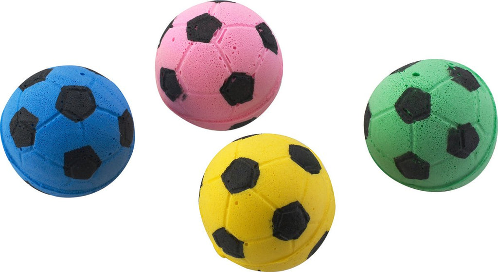 SPOT Cat Toy Sponge Soccer Balls (4 Pack)