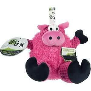 goDog Checkers Sitting Dog Pig Toy