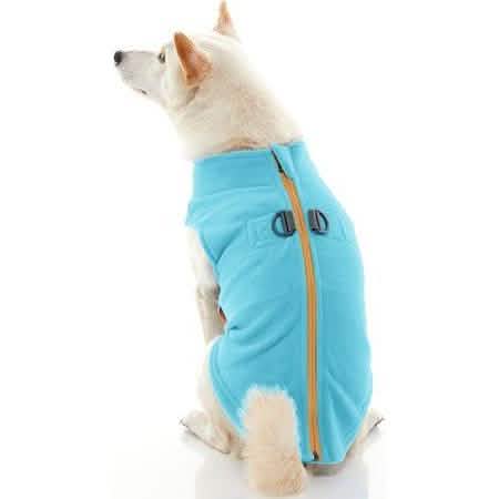 Gooby Zip Up Fleece Turquoise L