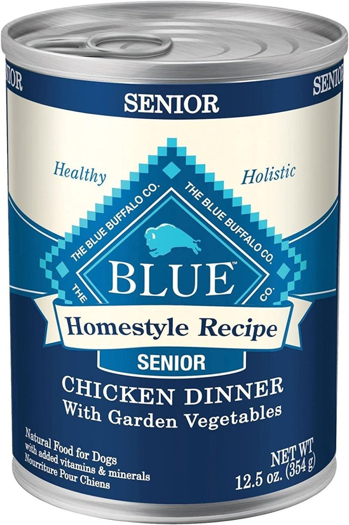 Blue Homestyle Recipe Senior Chicken Dinner With Garden Vegetables Food for Dogs