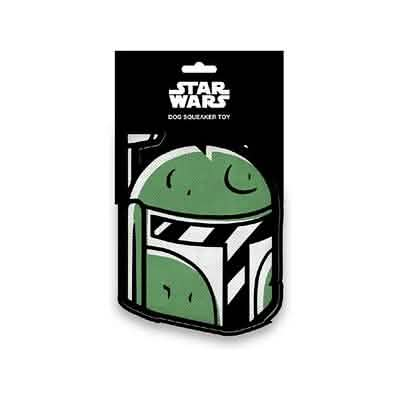 Pete Pet Supply Small Star Wars Boba Fett Head Plush Squeaker Toy for Dogs