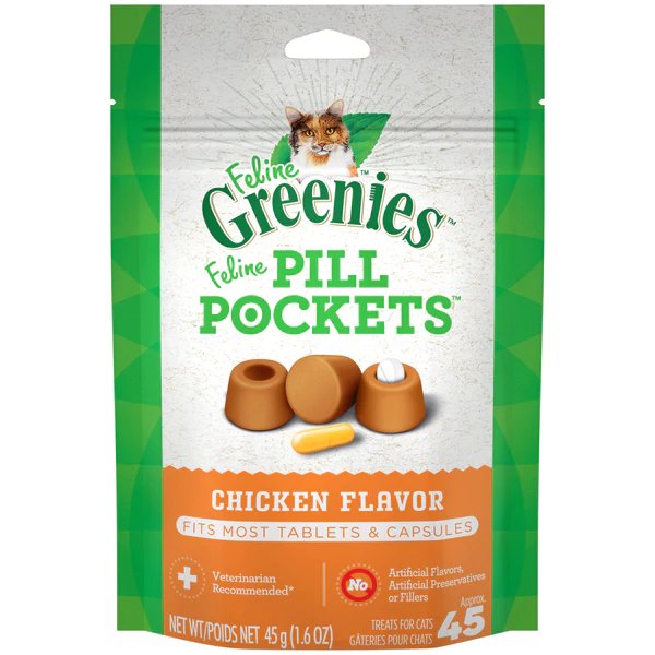 Greenies Cat Treat Feline Pill Pockets Chicken Flavor