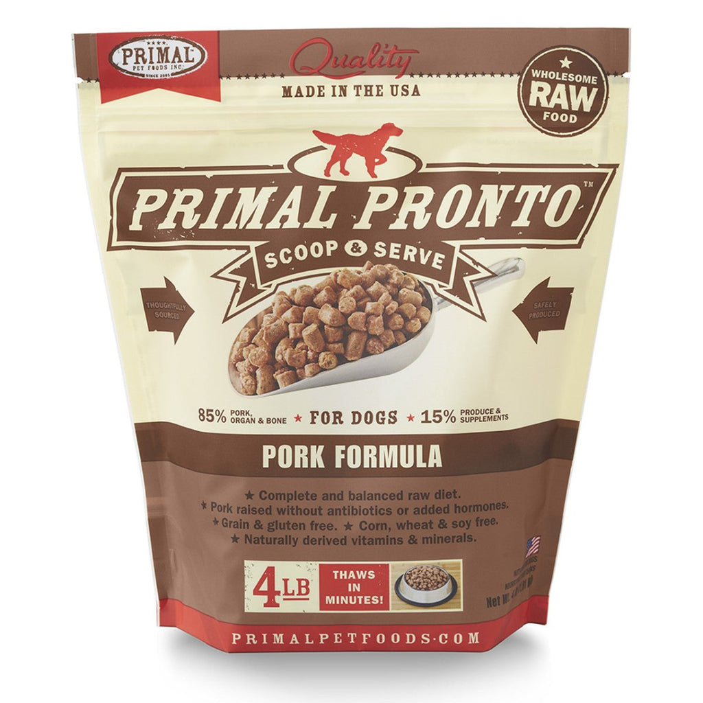 Primal Raw Frozen Dog Food Pronto Pork Formula