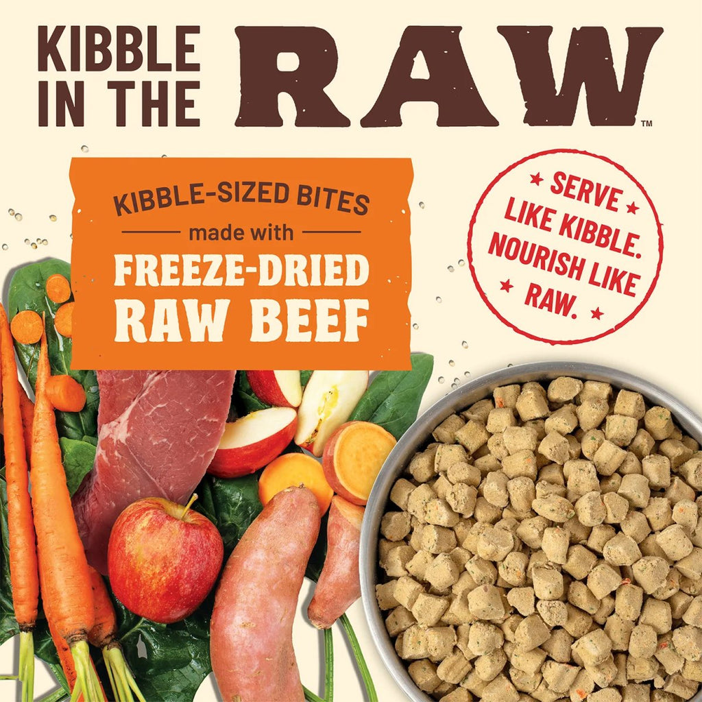 Primal Freeze-Dried Dog Food Kibble in the Raw Beef Recipe