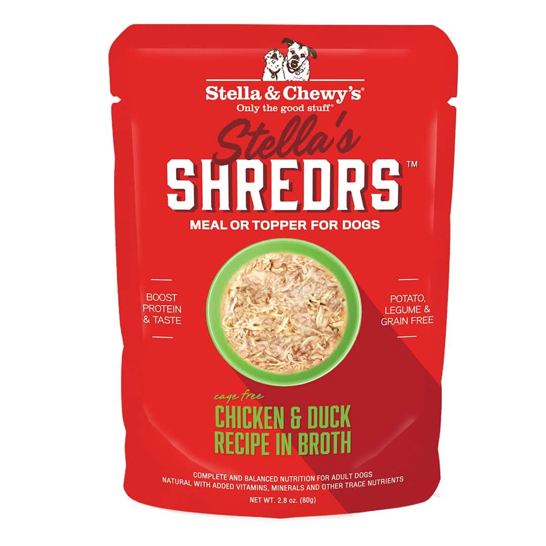 Stella & Chewy's Wet Dog Food Stella's Shredrs Chicken & Duck Recipe in Broth