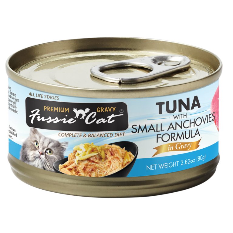 Fussie Cat Wet Cat Food Tuna with Small Anchovies Formula in Gravy