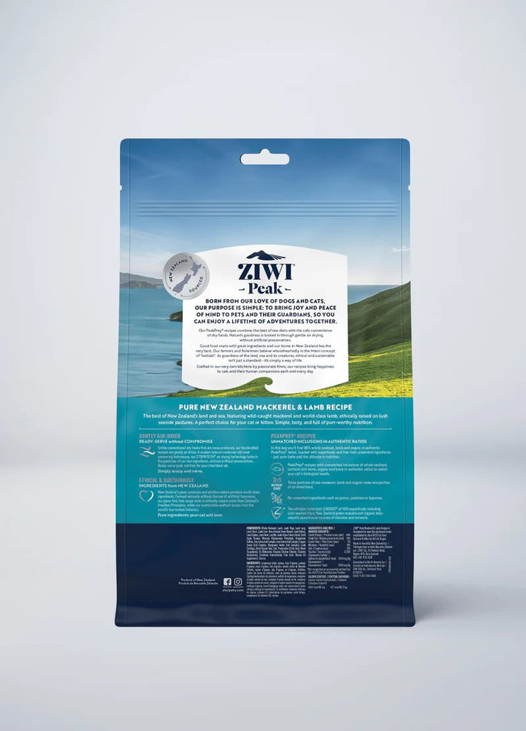 Ziwi Peak Dry Cat Food Air Dried Mackerel & Lamb Recipe