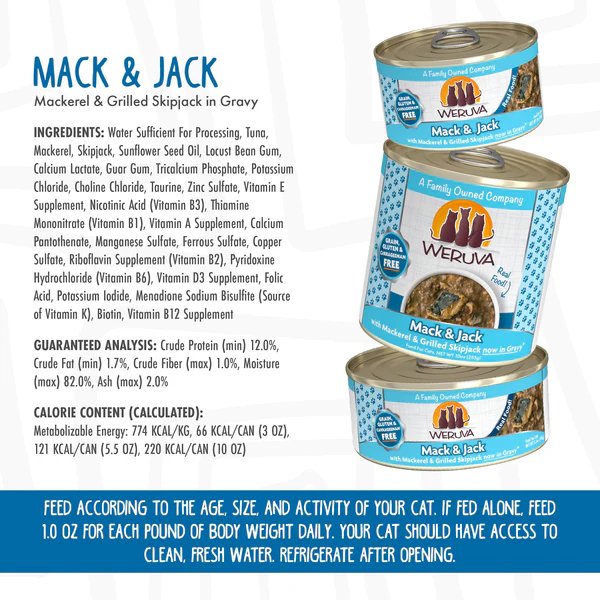 Weruva Wet Cat Food Classic Mack and Jack