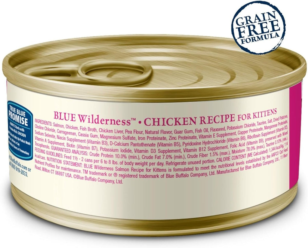 Blue Buffalo Wet Cat Food Wilderness Salmon Recipe for Kittens