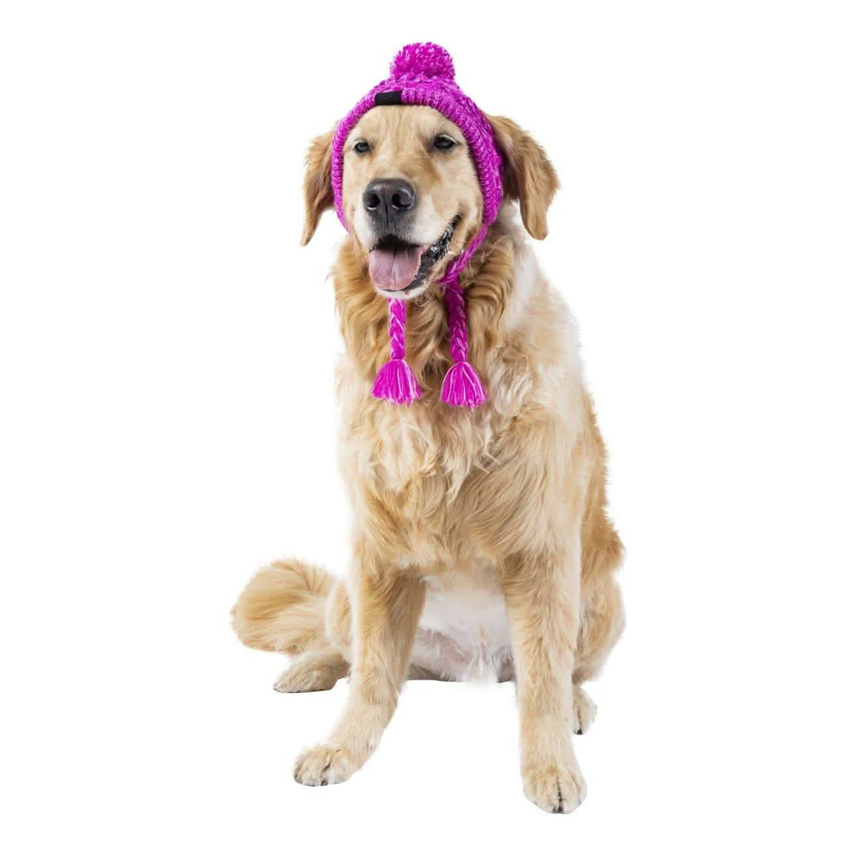 Canada Pooch Polar Pom Pom Dog Hat in Pink Medium Size