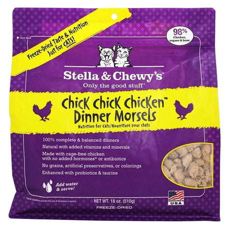 Stella & Chewy's Cat Freeze-Dried Dinner Morsels, Chick, Chick, Chicken 18oz