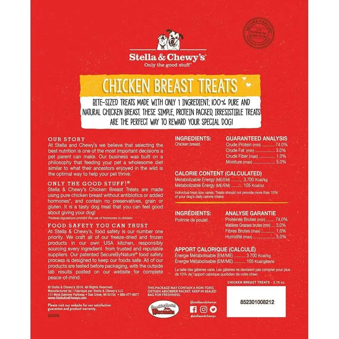 Stella & Chewy's Dog Treat Freeze-Dried Raw Chicken Breast Treats