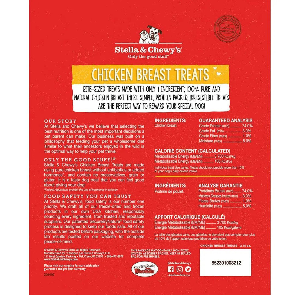 Stella & Chewy's Dog Treat Freeze-Dried Raw Chicken Breast Treats