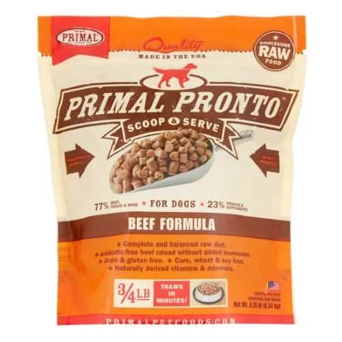 Primal D Frozen Raw Beef Pronto Formula 0.75lb