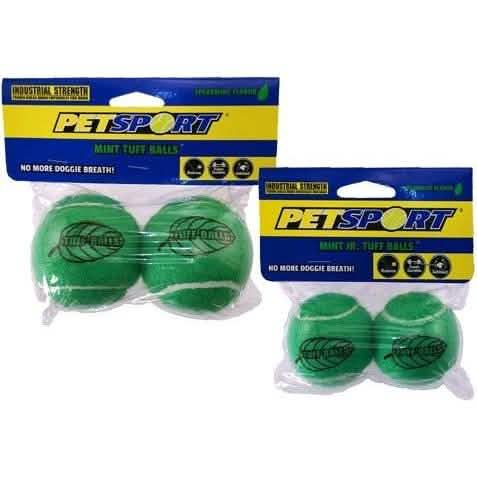 Petsport Dog Toy - JR Mint Tuff Balls, 2-Pack