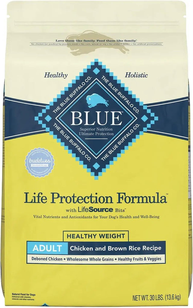 Blue Buffalo Dry Dog Food Life Protection Formula Adult Healthy Weight Chicken &amp; Brown Rice Recipe