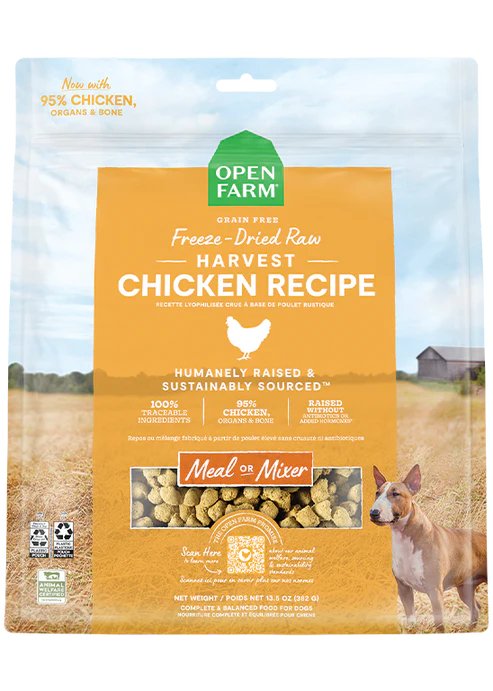 Open Farm Freeze-Dried Raw Dog Food Harvest Chicken Recipe