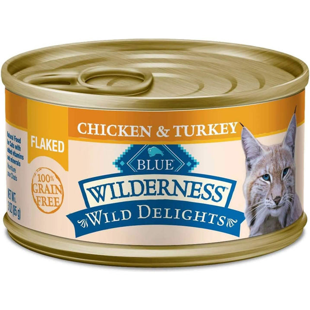 Blue Buffalo Wet Cat Food Wilderness Wild Delights Meaty Morsels Chicken & Turkey Recipe in Gravy