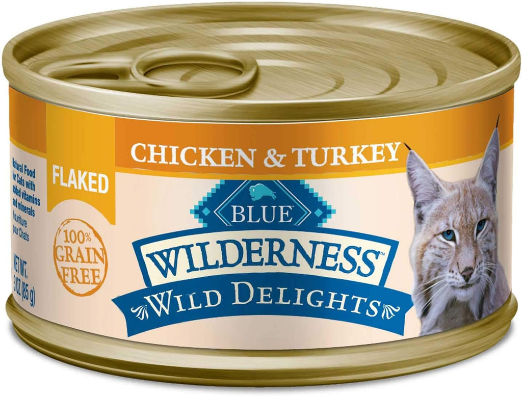 Blue Buffalo Wet Cat Food Wilderness Wild Delights Meaty Morsels Chicken & Turkey Recipe in Gravy