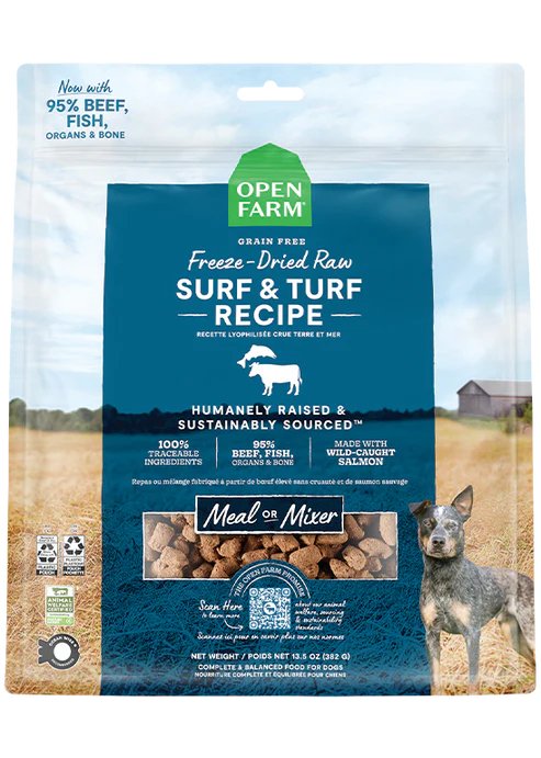 Open Farm Freeze-Dried Raw Dog Food Surf & Turf Recipe