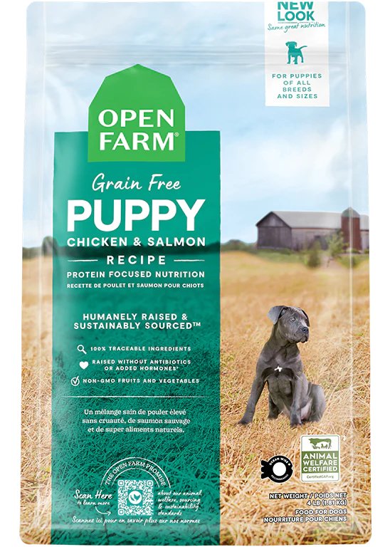 Open Farm Dry Dog Food Grain Free Puppy Recipe with Chicken &amp; Salmon