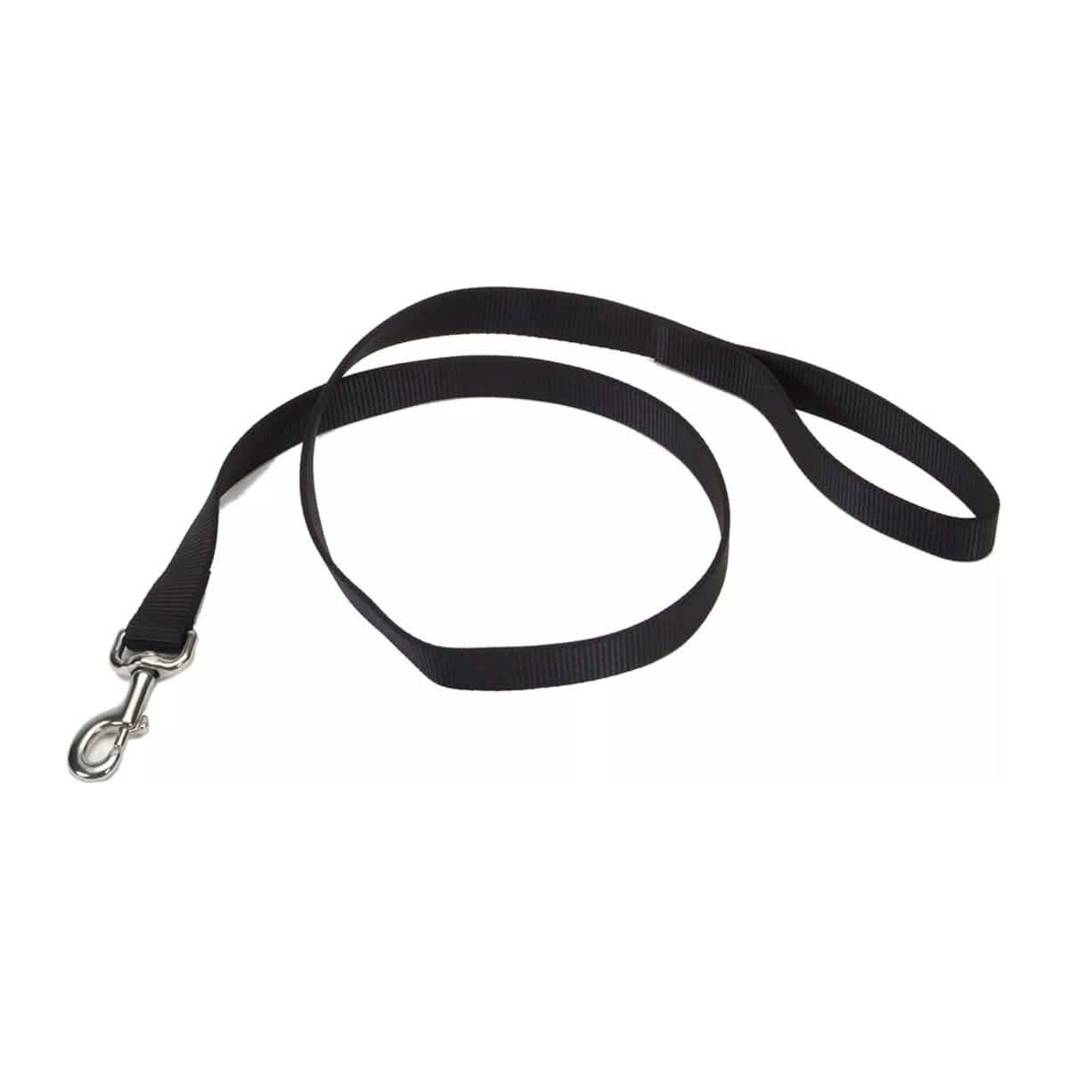 Coastal Nylon Leash 3/8" Wide Black (Available in 4ft or 6ft)