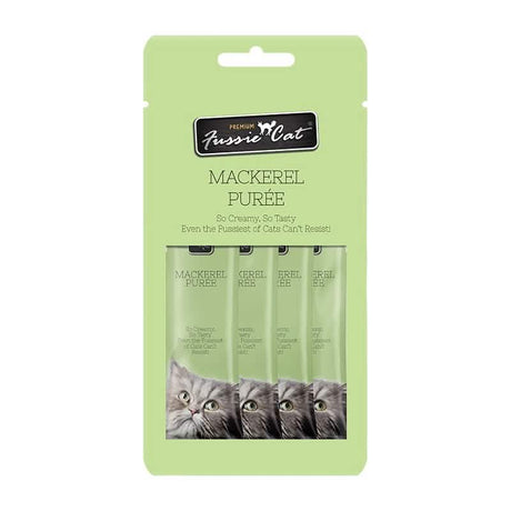 Fussie Cat Treat Mackerel Purée Tubes (4 Pack)