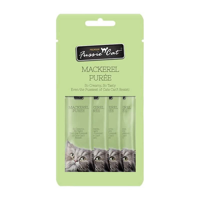 Fussie Cat Treat Mackerel Purée Tubes (4 Pack)