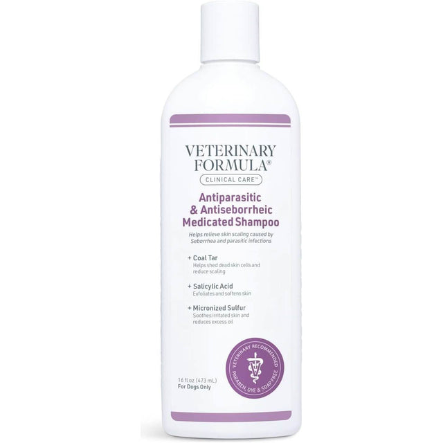 Veterinary Formula Antiparasitic & Antiseborrheic Medicated Shampoo for Dogs