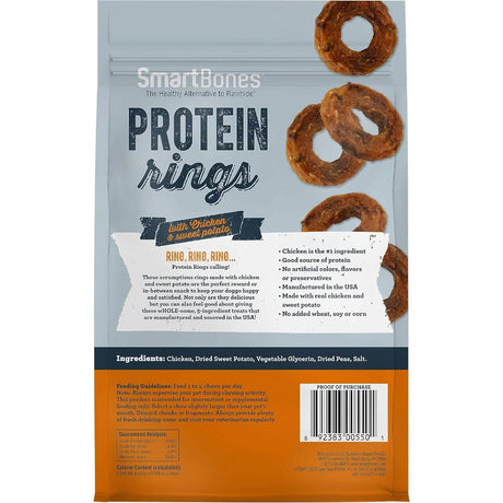 SmartBones Dog Treat Protein Rings with Real Chicken & Sweet Potato