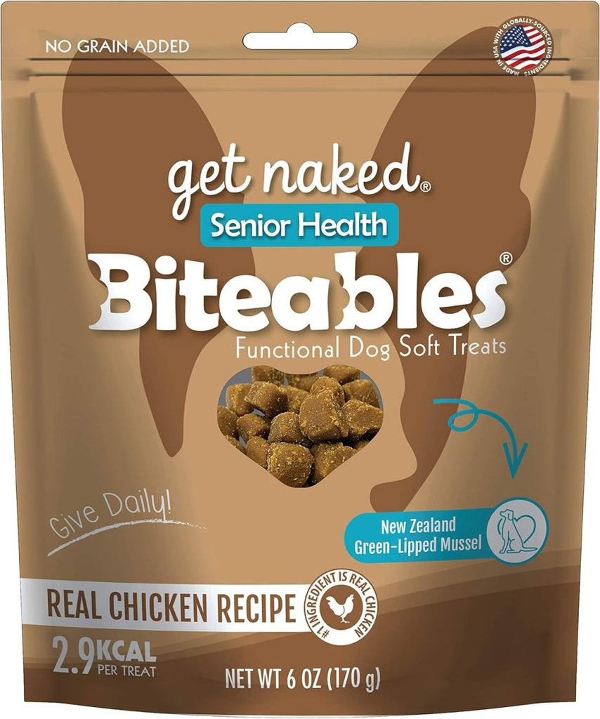 Get Naked Dog Treat Senior Health Biteables Real Chicken Recipe