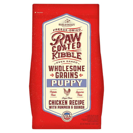 Stella &amp; Chewy's Dry Dog Food Raw Coated Kibble Wholesome Grains Puppy Chicken Recipe