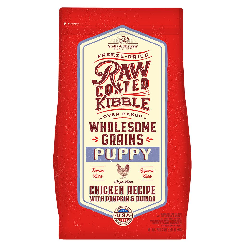 Stella &amp; Chewy's Dry Dog Food Raw Coated Kibble Wholesome Grains Puppy Chicken Recipe