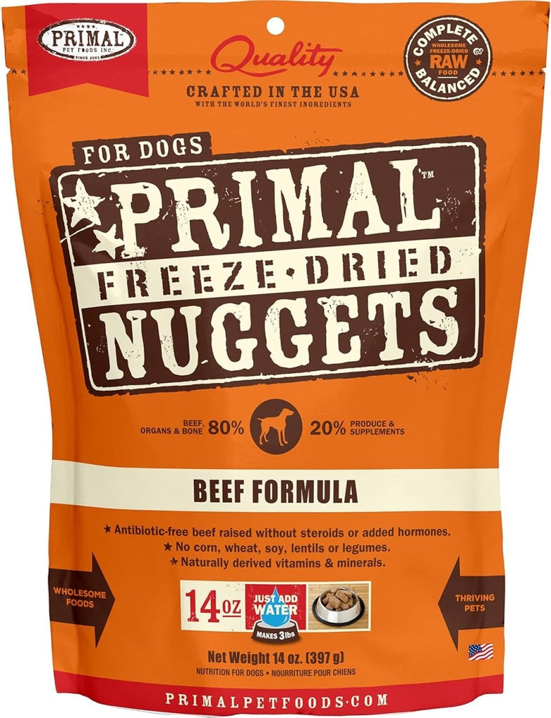 Primal Freeze-Dried Dog Food Nuggets Beef Formula