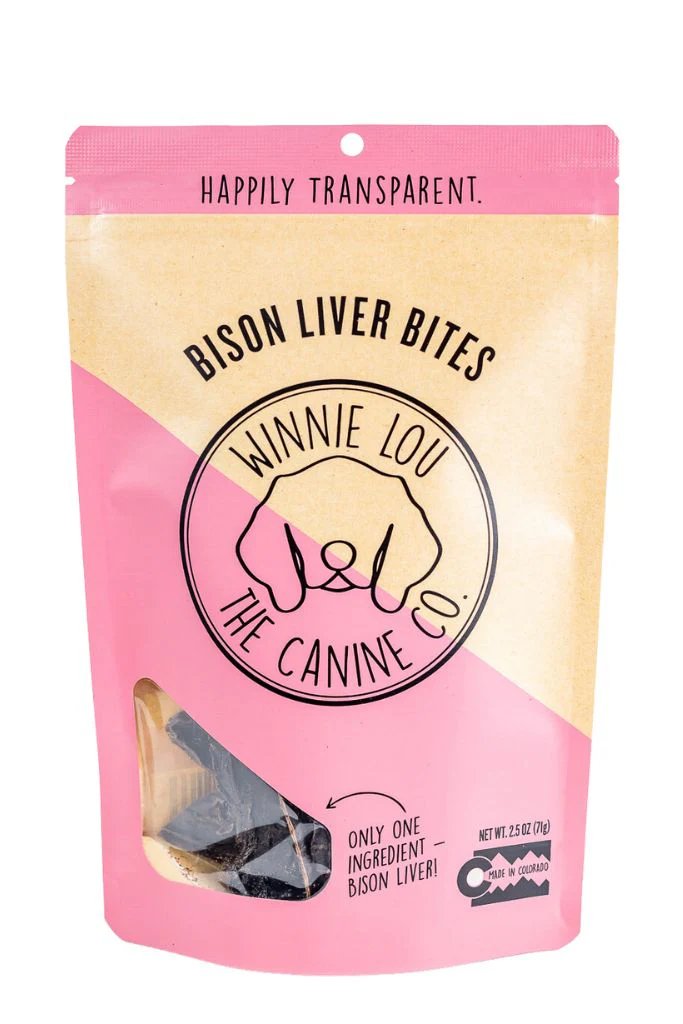 Winnie Lou Dog Treat Bison Liver Tidbits