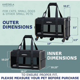 Katizela Pet Carrier Quilted Chariot with Removable Wheels