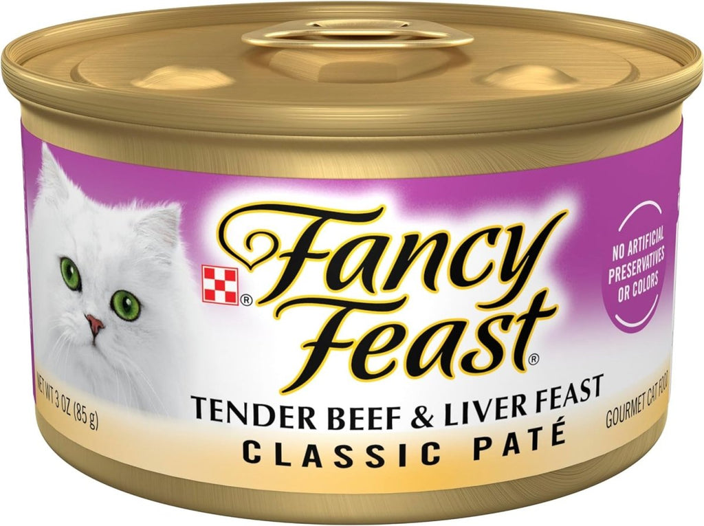 Fancy Feast Wet Cat Food Classic Paté Tender Beef & Liver Feast